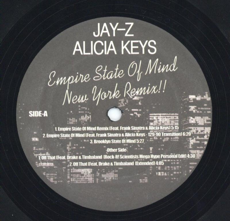 JAY-Z & ALICIA KEYS/EMPIRE STATE OF MIND (NEW YORK REMIX)の12インチレコード通販・販売ならサウンドファインダー