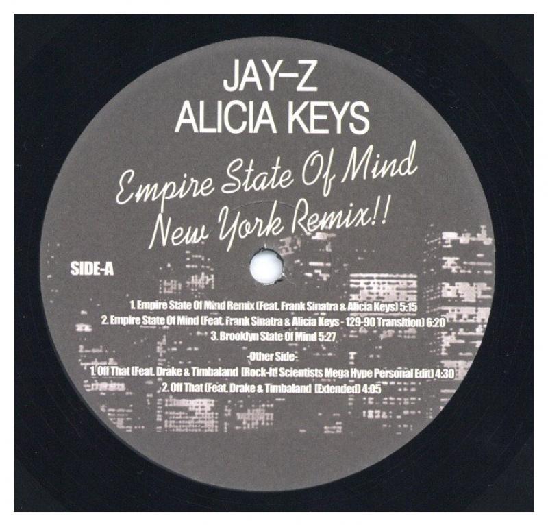 JAY-Z & ALICIA KEYS/EMPIRE STATE OF MIND (NEW YORK REMIX) レコード 