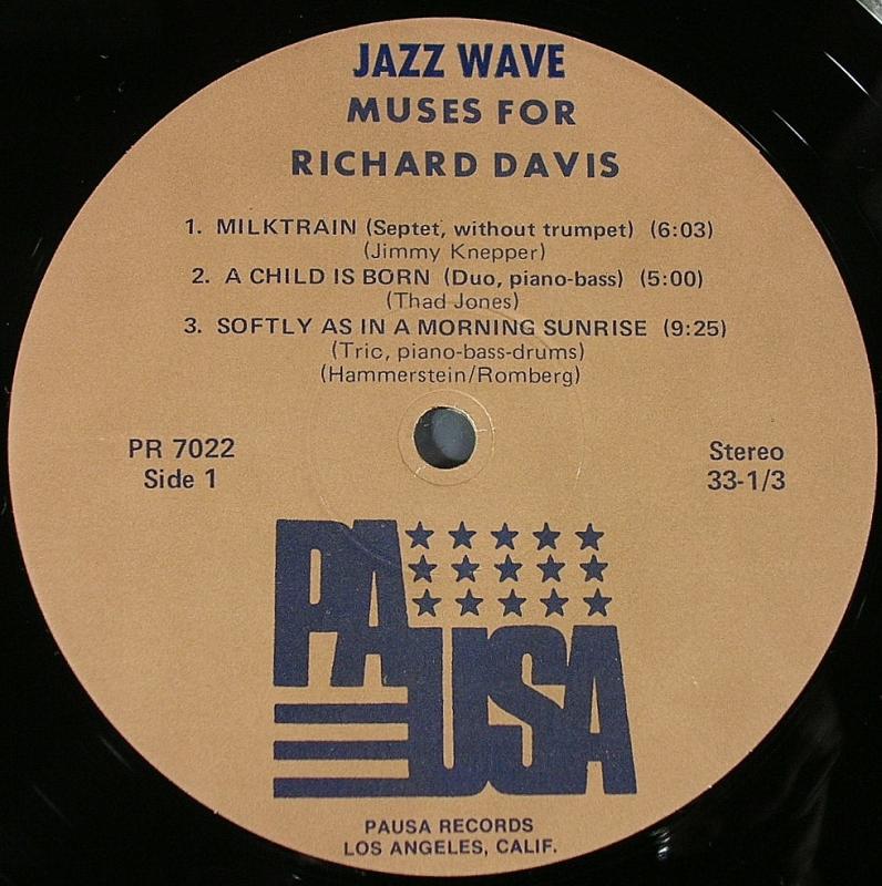 Richard Davis /Jazz Wave（Muses For Richard Davis） レコード通販