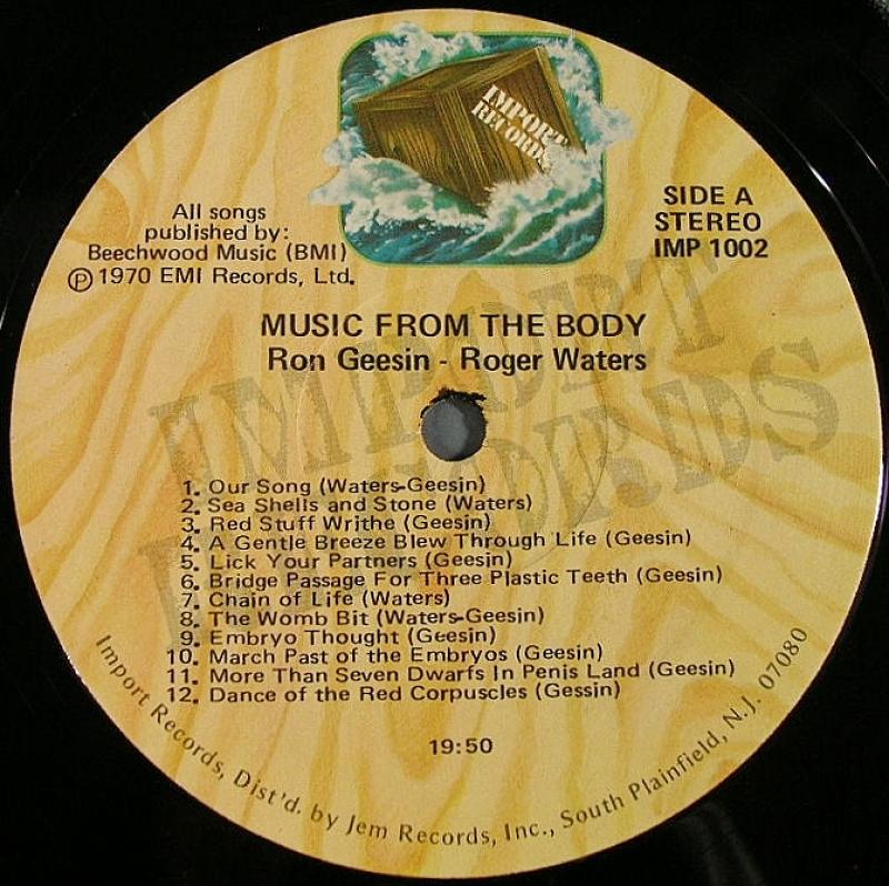 Ron Geesin & Roger Waters /Music From The Body レコード通販・買取 