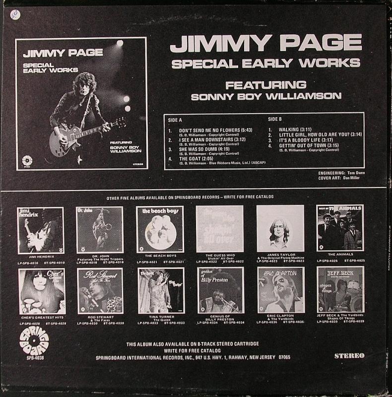 jimmy page special early works featuring sonny boy williamson jimmy page special early works