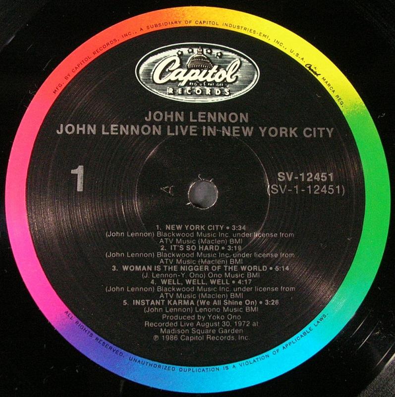 John Lennon /Live In New York City レコード通販・買取のサウンド 