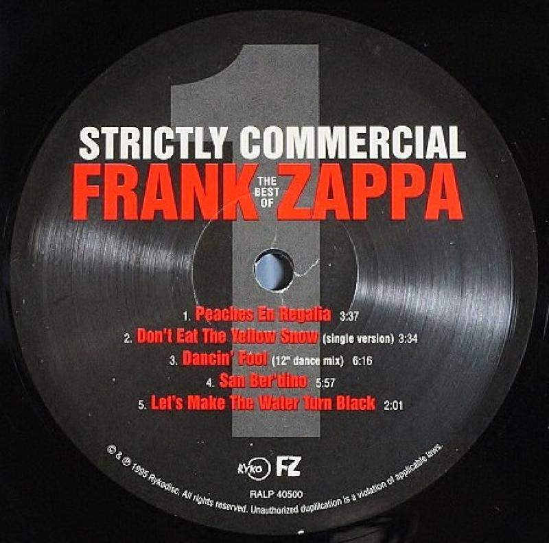 LP frank zappa / strictly commercial the best of frank zappa LP frank zappa / strictly commercial the best of frank zappa