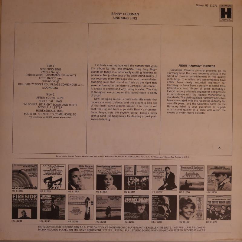 BENNY GOODMAN /SING SING SING レコード通販・買取のサウンドファインダー