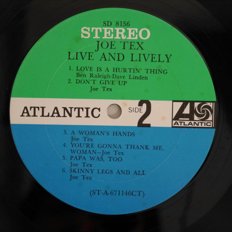 joe tex live and lively レコード通販のサウンドファインダー