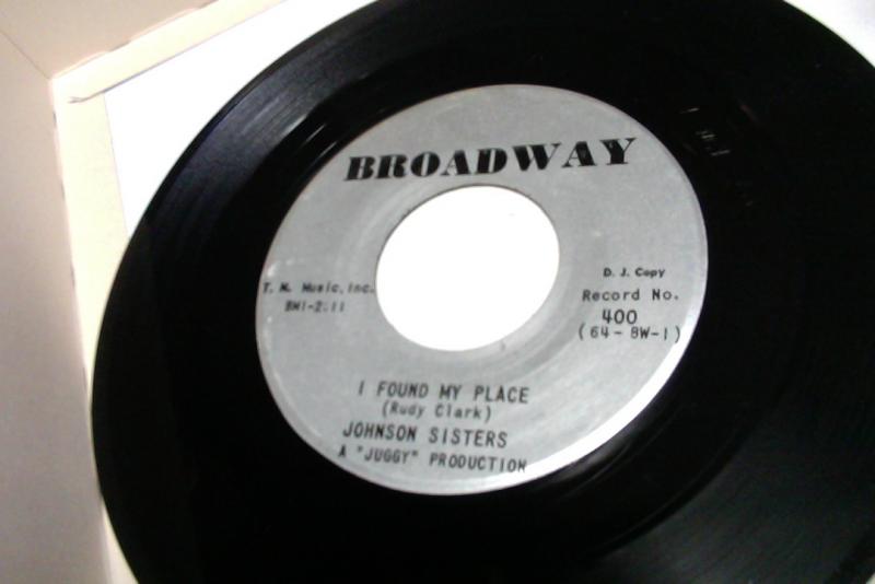 johnson sisters/i found my place/you don't want me any moreのシングル盤 vinyl 7inch通販・販売ならサウンドファインダー