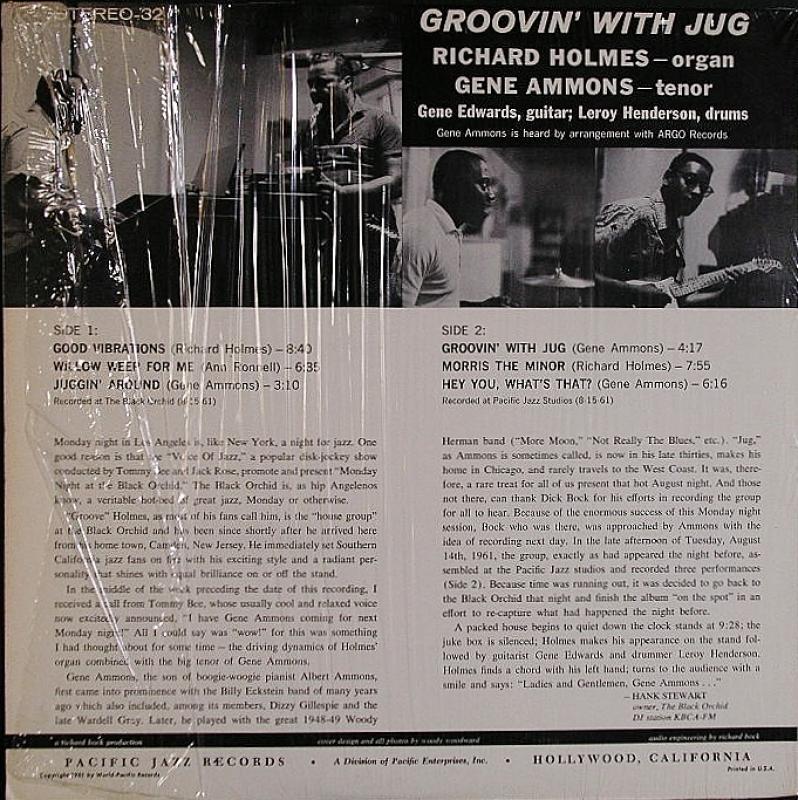 Richard Holmes & Gene Ammons/Groovin' With Jug レコード・CD通販のサウンドファインダー