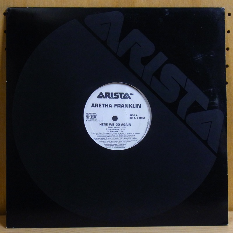 ARETHA FRANKLIN - HERE WE GO AGAIN - 12 inch 45 rpm