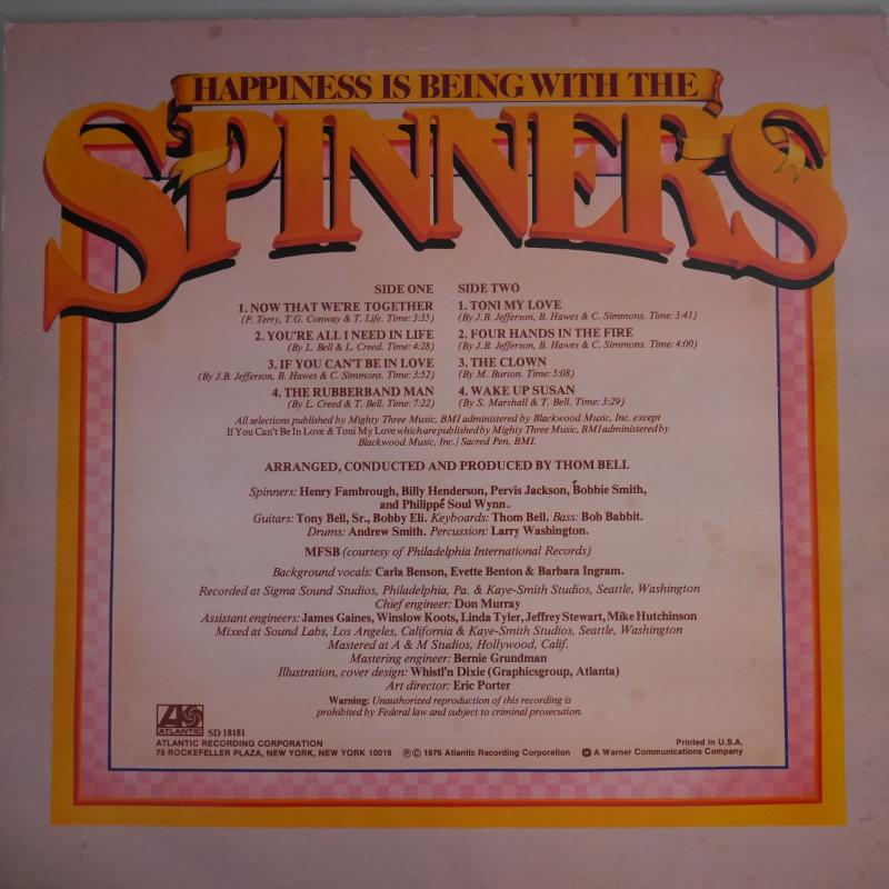SPINNERS /Happiness Is Being With The Spinners レコード通販・買取のサウンドファインダー