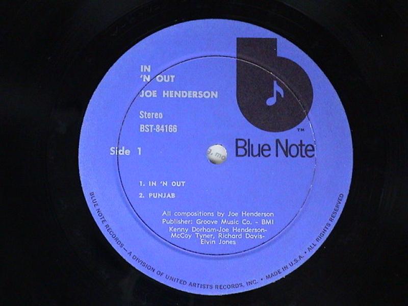 Joe Henderson／in'n out レコード Joe Henderson – In 'N Out – Vinyl (LP, Album, Mono), 1965
