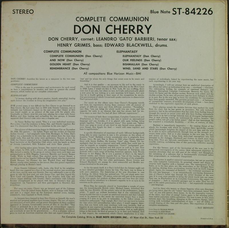 Don Cherry /Complete Communion レコード通販・買取はサウンド