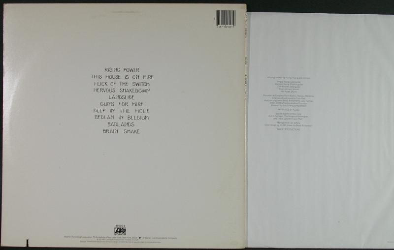 AC/DC/Flick Of The Switch レコード通販・買取はサウンドファインダー
