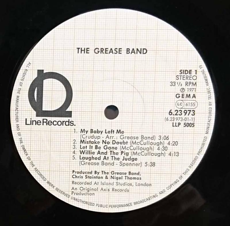 GREASE BAND/Grease Band レコード通販・買取のサウンドファインダー